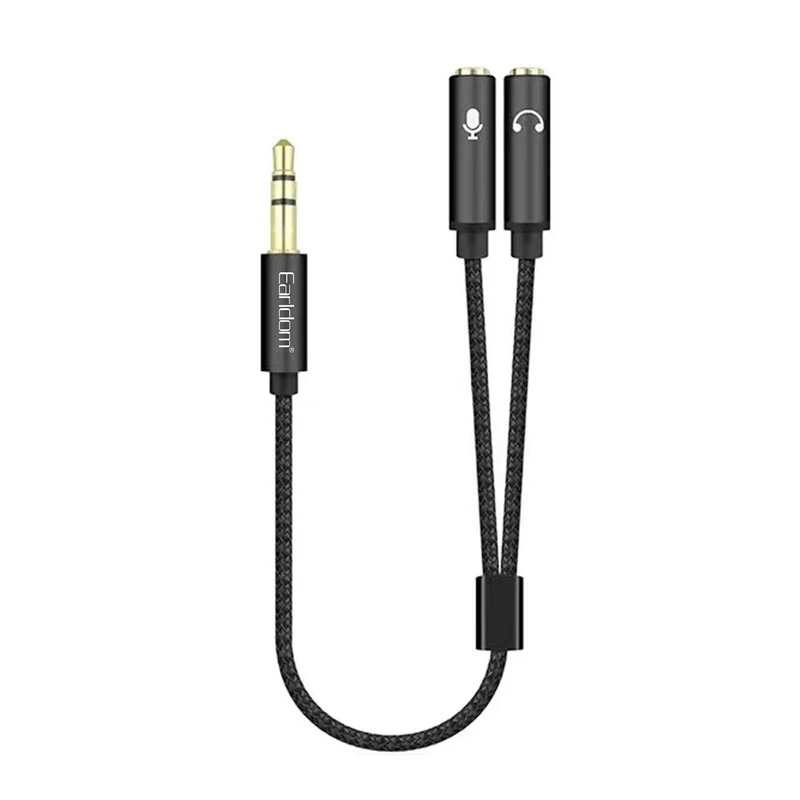 مبدل 2 به 1 هدفون و میکروفون Earldom ET-AUX202